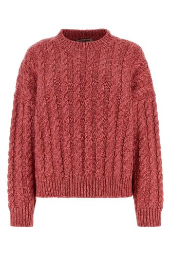 Dark Pink Cashmere Blend Sweater - Miu Miu - Modalova