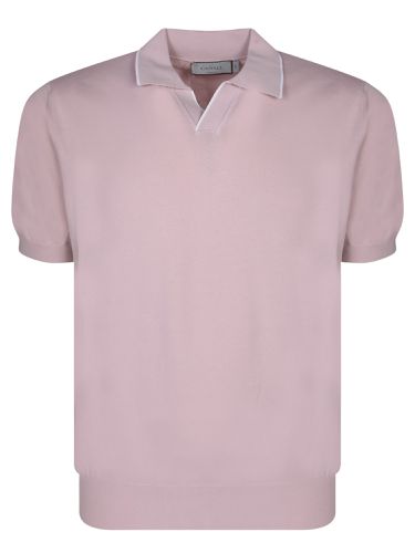 Open Edges White/pink Polo Shirt - Canali - Modalova