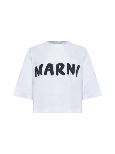 Marni Logo Print Cropped T-shirt - Marni - Modalova