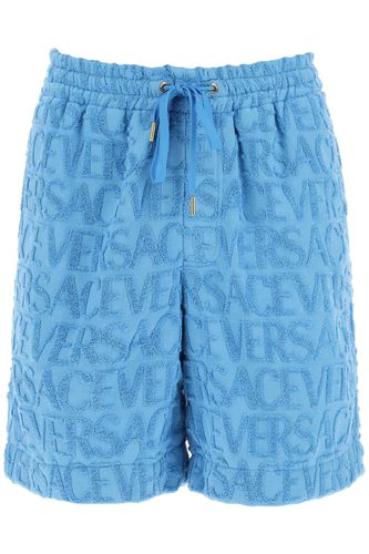 Versace Allover Terry-cloth Shorts - Versace - Modalova