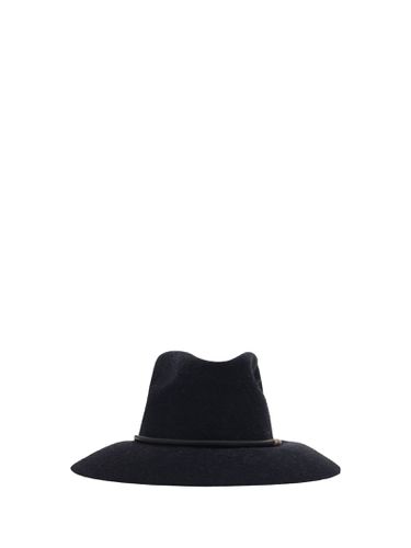 Fedora Hat With Monile Detail In Felt - Brunello Cucinelli - Modalova