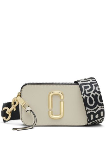 The Snapshot Grey Shoulder Bag With Metal Logo At The Front In Leather Woman - Marc Jacobs - Modalova