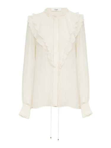 Chloé Silk Georgette Frill Blouse - Chloé - Modalova