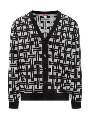 Cardigan With Geometric Pattern - Kenzo - Modalova