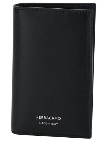 Card Holder With Logo In Leather Man - Ferragamo - Modalova