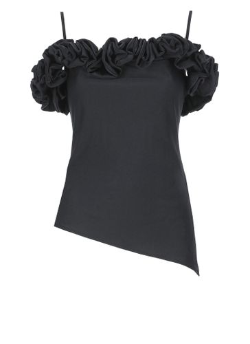 Stretch Jersey Top With Ruffles - Coperni - Modalova