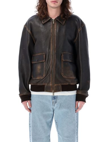 Golden Goose Bomber Leather Jacket - Golden Goose - Modalova