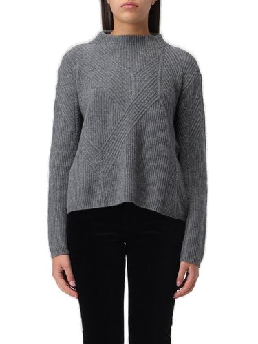 Mock Neck Ribbed Knit Jumper - Giorgio Armani - Modalova