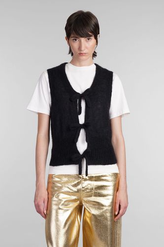 Ganni Vest In Black Mohair - Ganni - Modalova