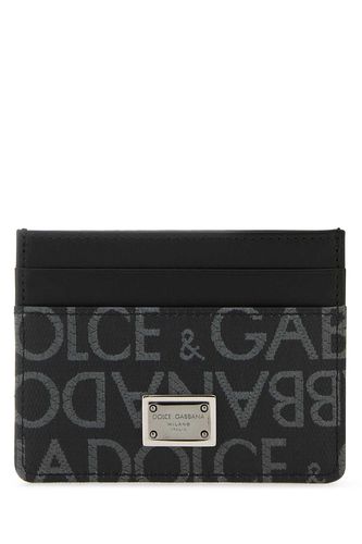 Black Leather Card Holder - Dolce & Gabbana - Modalova