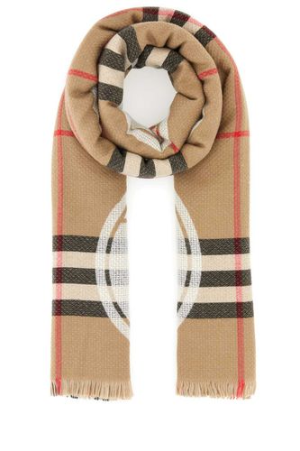 Embroidered Cashmere Blend Scarf - Burberry - Modalova