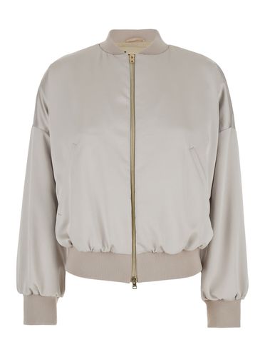 Jacket With Logo And Ribbed Trim In Techno Fabric Woman - Herno - Modalova