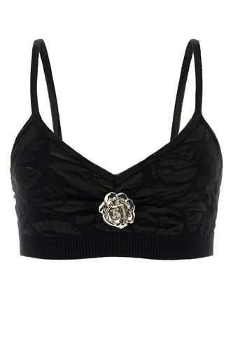 Black Polyester Blend Crop Top - Blumarine - Modalova