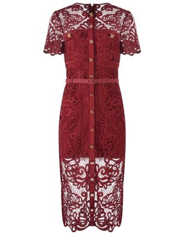 Self-portrait Lace Midi Dress - self-portrait - Modalova