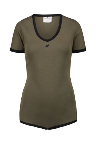 Courrèges V Neck Bodysuit - Courrèges - Modalova