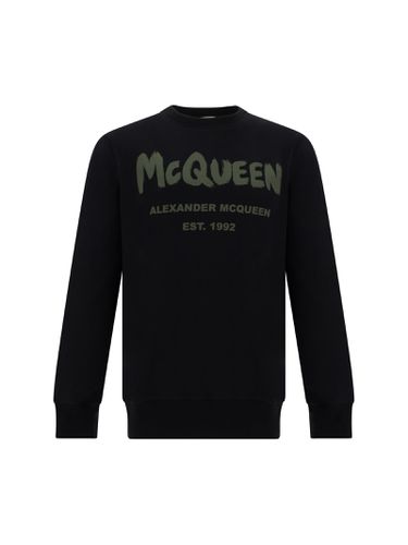 Graffiti Print Sweater - Alexander McQueen - Modalova