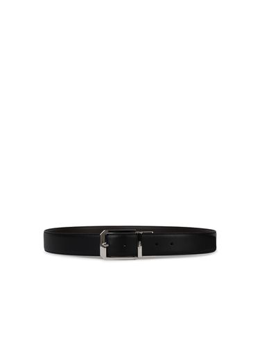 Zegna Black Leather Belt - Zegna - Modalova