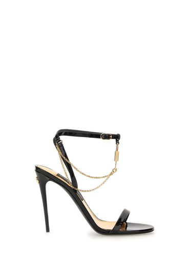 Sandal With Chain And Charm - Dolce & Gabbana - Modalova