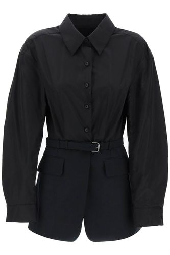 Bimaterial Jacket With Belt - Alexander Wang - Modalova