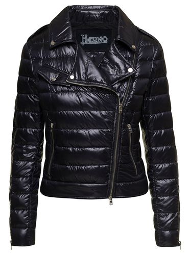 Padded Biker Jacket With Rever Collar In Ultralight Nylon Woman - Herno - Modalova