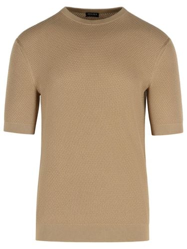 Zegna Beige Cotton T-shirt - Zegna - Modalova