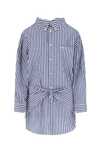 Embroidered Poplin Oversize Knotted Shirt - Balenciaga - Modalova