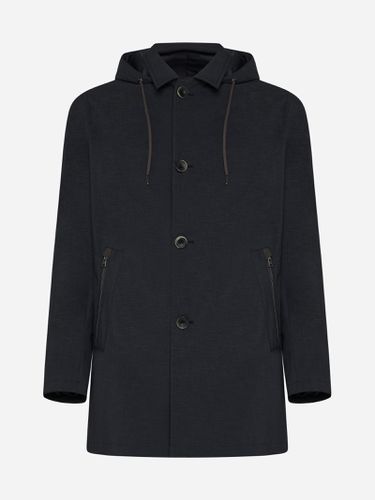 Single-breasted Hooded Trench Coat - Herno - Modalova