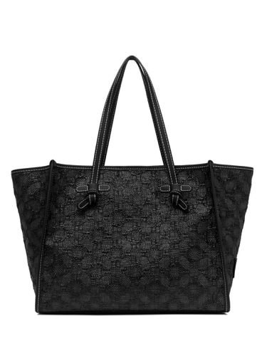 Marcella Black Woven Straw Shopping Bag - Gianni Chiarini - Modalova