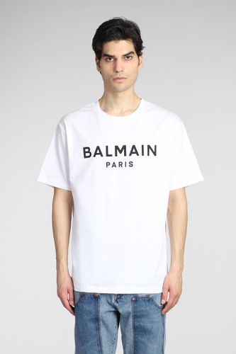 Balmain T-shirt In White Cotton - Balmain - Modalova