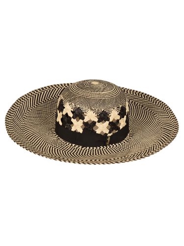 Borsalino Patterned Panama Hat - Borsalino - Modalova