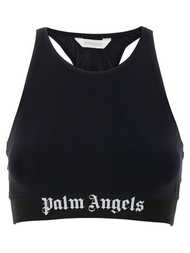 Palm Angels Stretch Nylon Crop Top - Palm Angels - Modalova