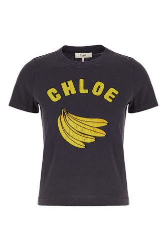 Chloé Navy Blue Cotton T-shirt - Chloé - Modalova