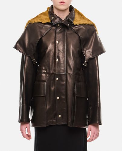 Padded Field Leather Jacket - Durazzi Milano - Modalova