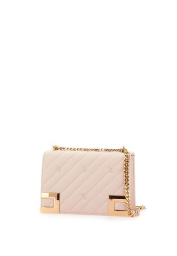 Medium Quilted Chain-linked Crossbody Bag - Elisabetta Franchi - Modalova