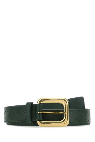 Bottle Green Leather Belt - Bottega Veneta - Modalova