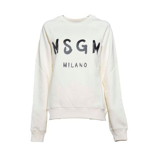 MSGM Logo Printed Ribbed Sweatshirt - MSGM - Modalova