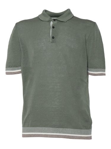 Peserico Green Tricot Polo Shirt - Peserico - Modalova