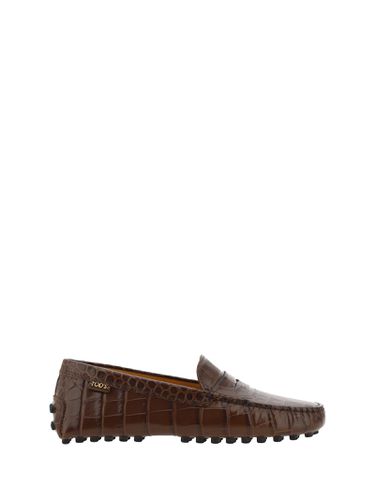 Tod's Croco Effect Logo Loafers - Tod's - Modalova