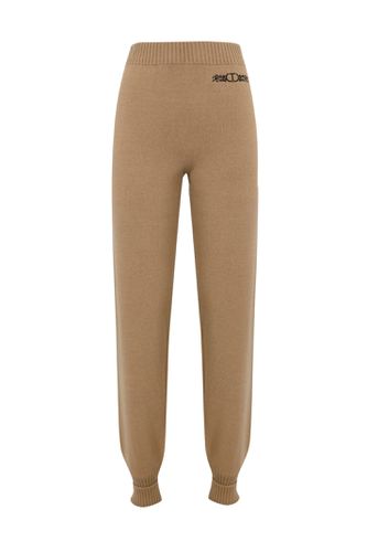 Wool Blend Trousers With Logo - TwinSet - Modalova