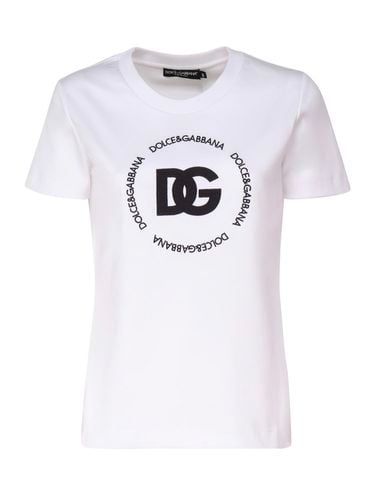 Cotton T-shirt With Dg Logo - Dolce & Gabbana - Modalova