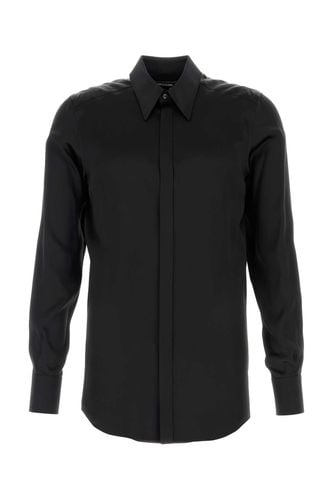 Black Satin Martini Shirt - Dolce & Gabbana - Modalova