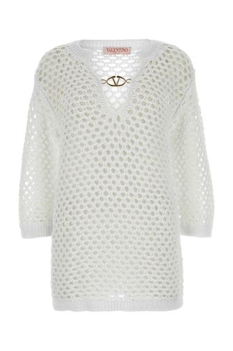 White Mesh Escape Top - Valentino Garavani - Modalova