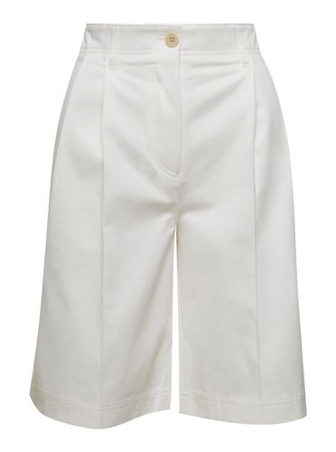 Twill Pleated Bermuda Shorts In Cotton Woman - Totême - Modalova