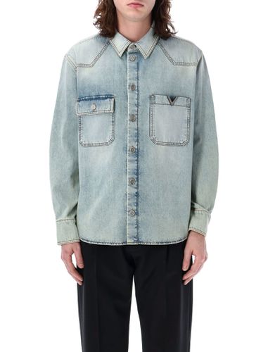 Denim Shirt Jacket - Valentino Garavani - Modalova