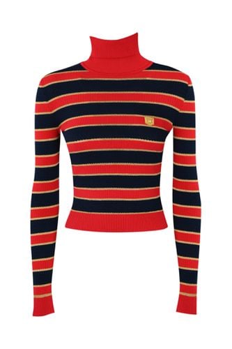 Striped Viscose Lurex Blend Sweater - Elisabetta Franchi - Modalova