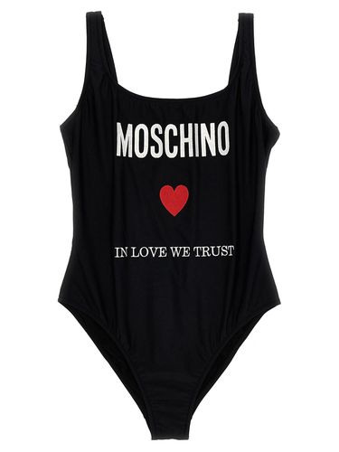 Logo Embroidered One-piece Swimsuit - Moschino - Modalova