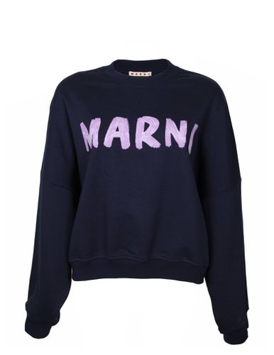 Organic Cotton Sweatshirt With Logo - Marni - Modalova