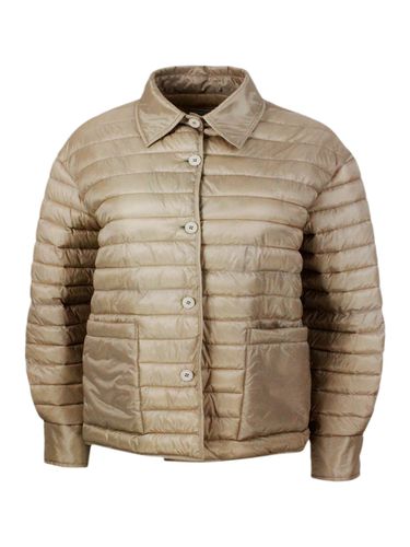 Lightweight 100g Padded Jacket With Shirt Collar, Button Closure And Patch Pockets - Antonelli - Modalova