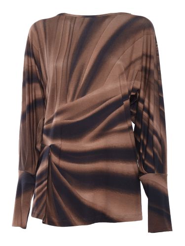 Jersey Sweater With Draping - Alberta Ferretti - Modalova