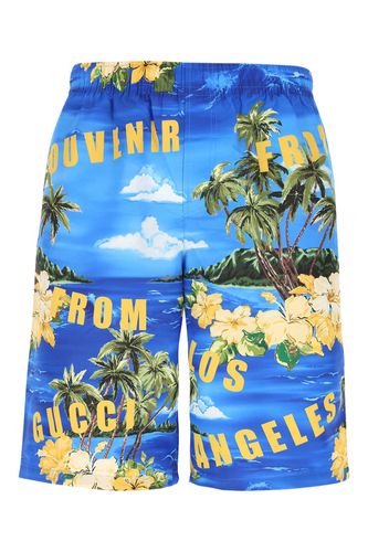 Printed Polyester Swimming Shorts - Gucci - Modalova